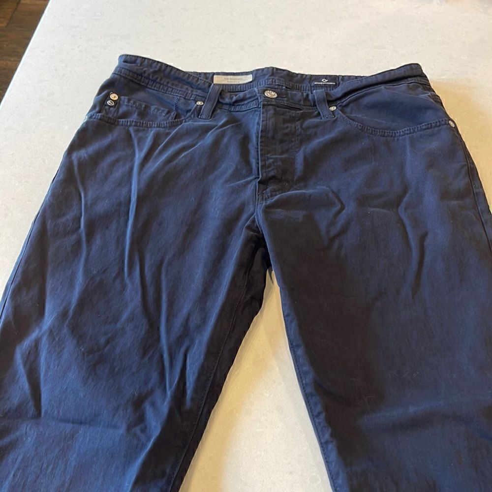 Ag the graduate tailored leg, size 34-34 navy blue pants excellent condition.